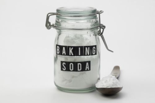 jar of baking soda, presumably to be used for head lice