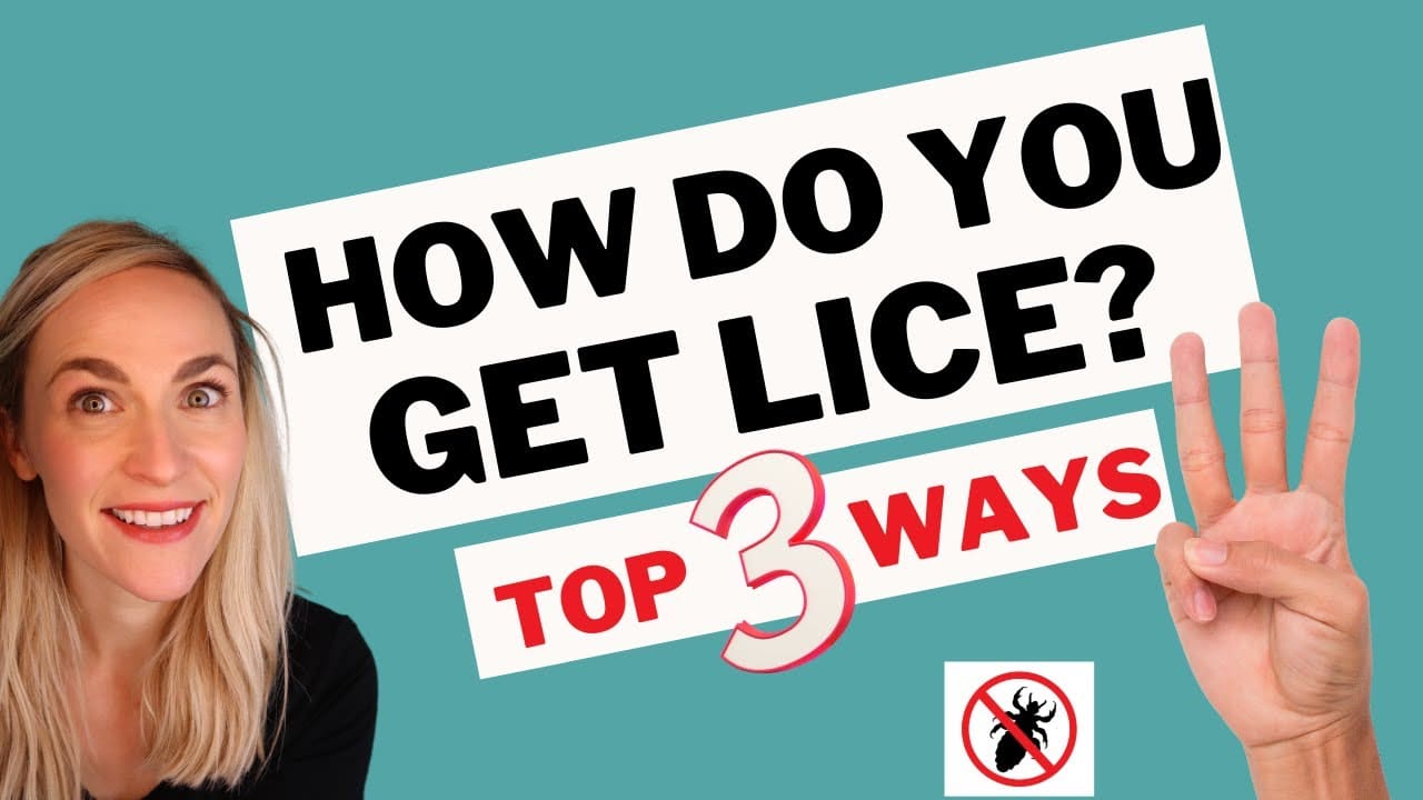 lice expert and handing holding up 3 fingers and words "How do you get lice? Top 3 ways."