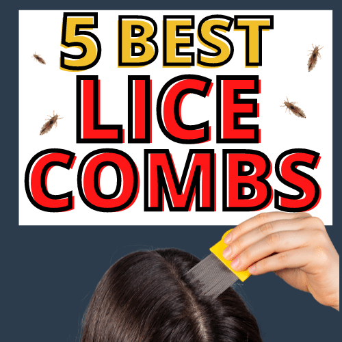5 best lice combs, yellow lice comb combing through a child's hair with lice.