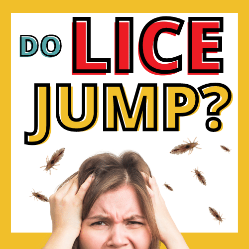 woman covering her head worried that lice will jump into her hair